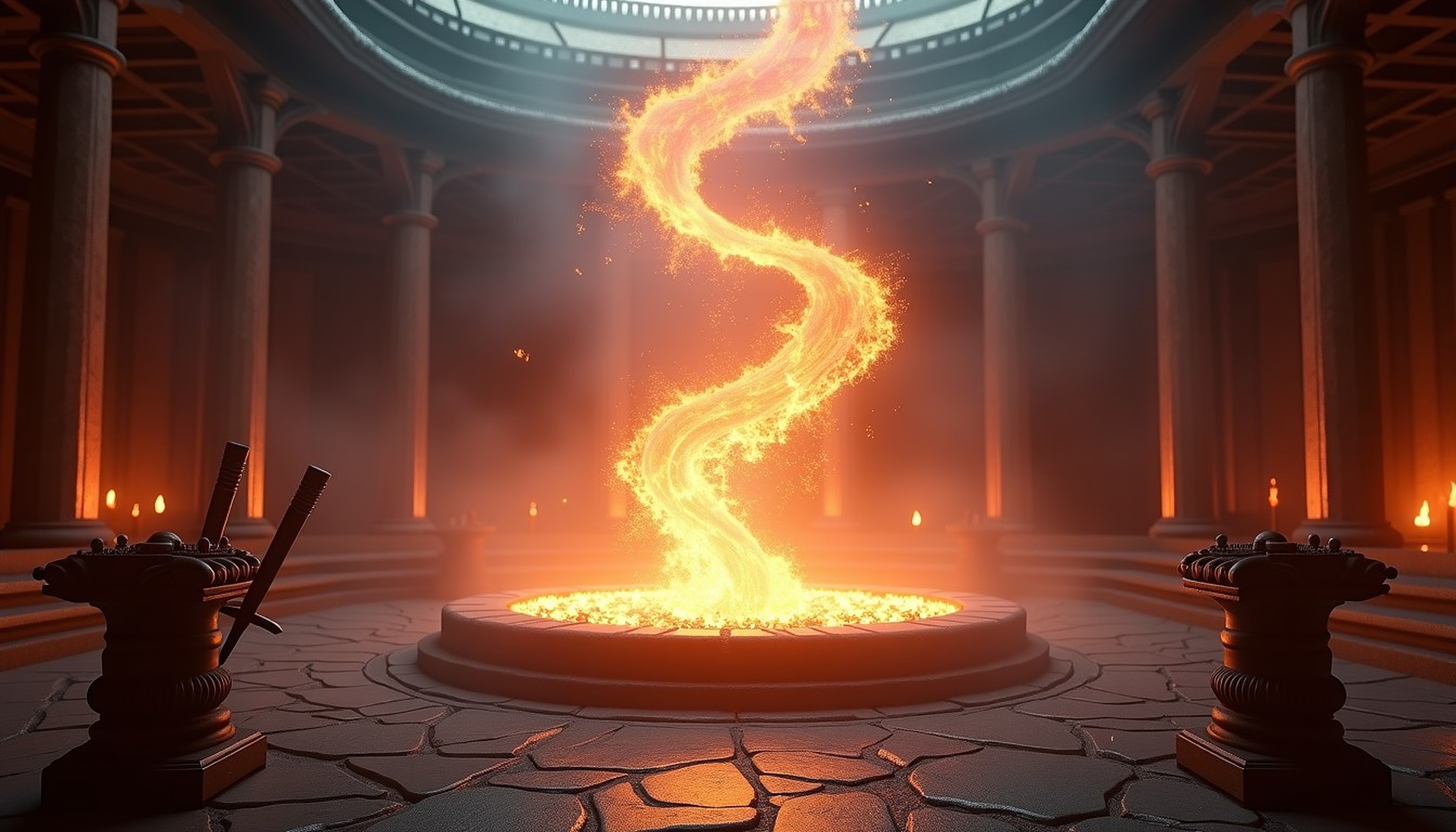 Elemental Combat, Kumari Kandam gameplay, target visual direction (Unreal Engine 5)